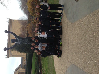 The team at the Rocky statue